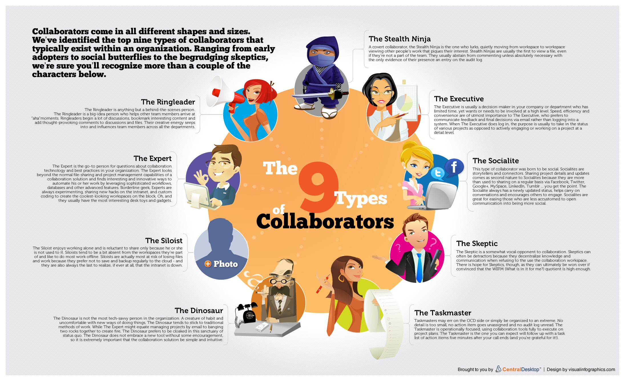 Top 9 Collaboration Types You Will Find In Every Company Infographic 