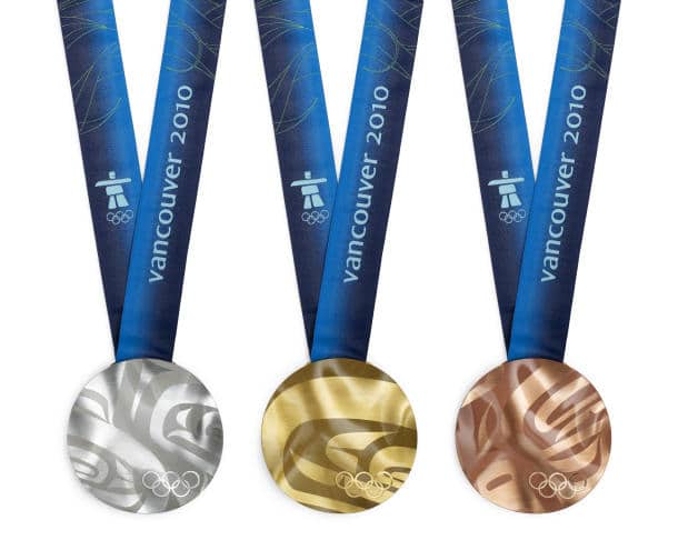 2010 Olympic Medals, recycled electronics