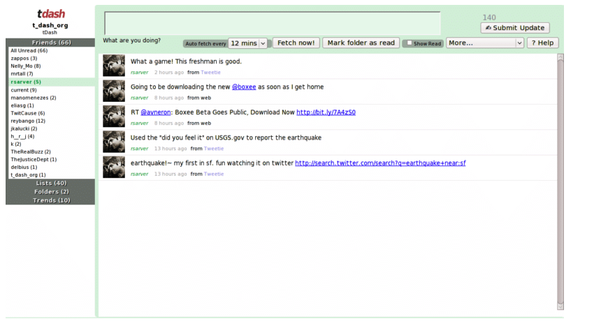 A Browser-Based Dashboard for Twitter A Browser-Based Dashboard for Twitter