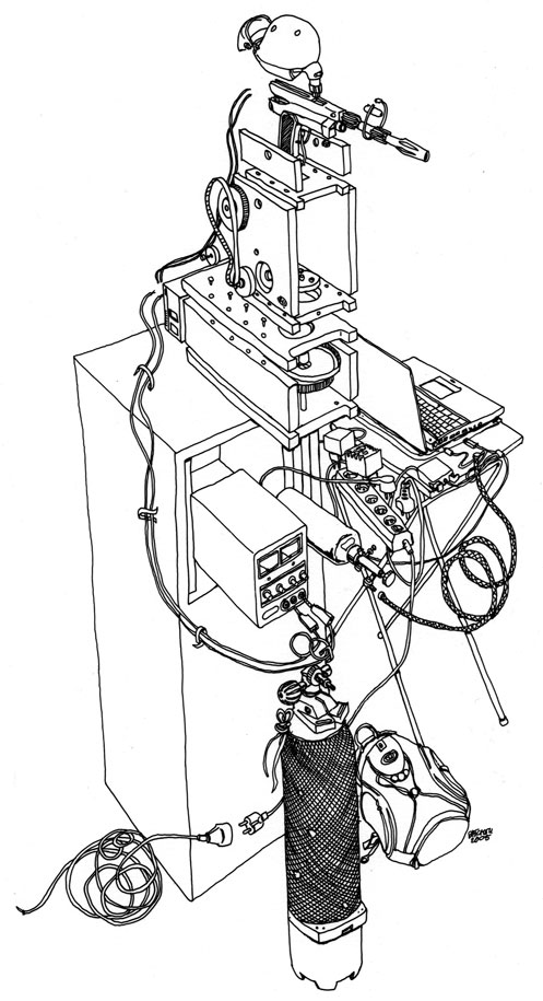 Computer Driven Punk Graffiti Bot Tags With Paintball Bullets Computer Driven Punk Graffiti Bot Tags With Paintball Bullets