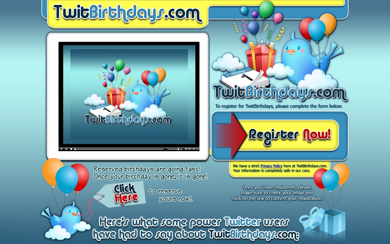 TwitBirthdays.com | Launching In Celebration Of Twitters 4th Birthday TwitBirthdays.com | Launching In Celebration Of Twitters 4th Birthday