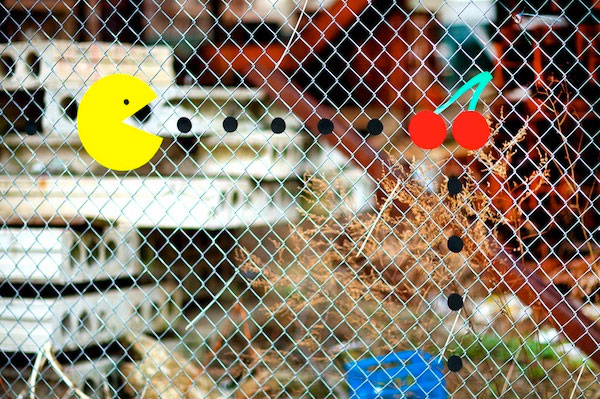 Pacman Art In Brooklyn! – 100 Points for Eating a Human