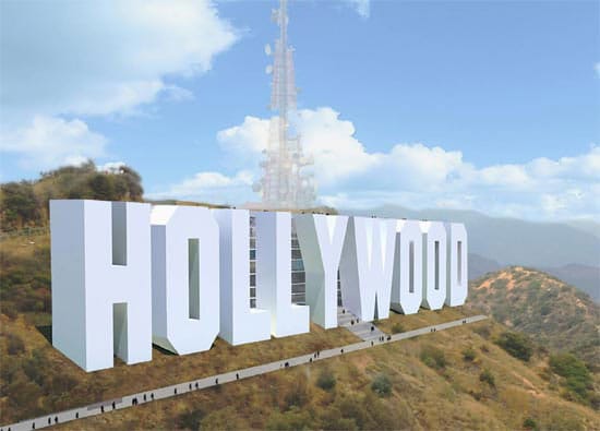 Hollywood Sign Makeover: Danish Architect Firm Proposes Hotel Hollywood Sign Makeover: Danish Architect Firm Proposes Hotel