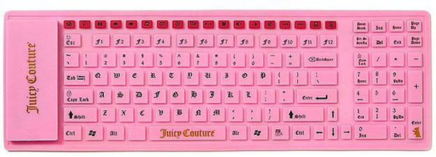 Pink Juicy Couture Keyboard: Girl Geek Fashion Pink Juicy Couture Keyboard: Girl Geek Fashion