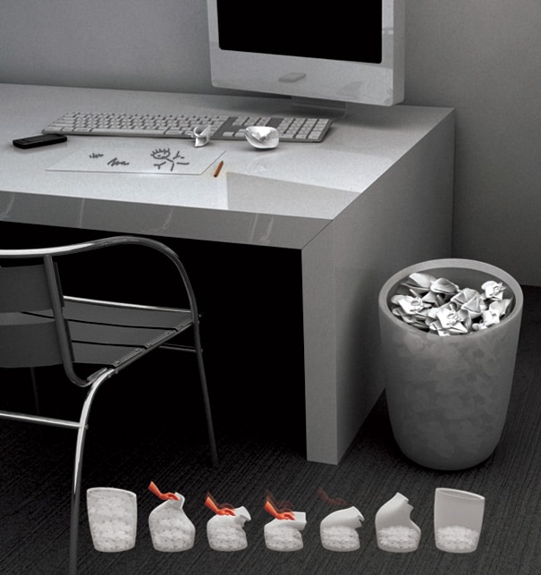 Flexible Waste Basket: One Less Trip To The Garbage Can