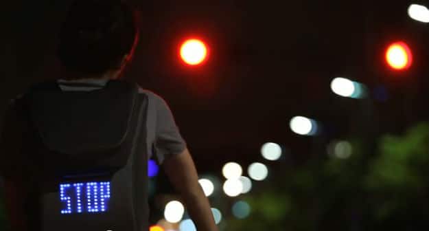 Creative Use of LED on a Cyclist’s Backpack