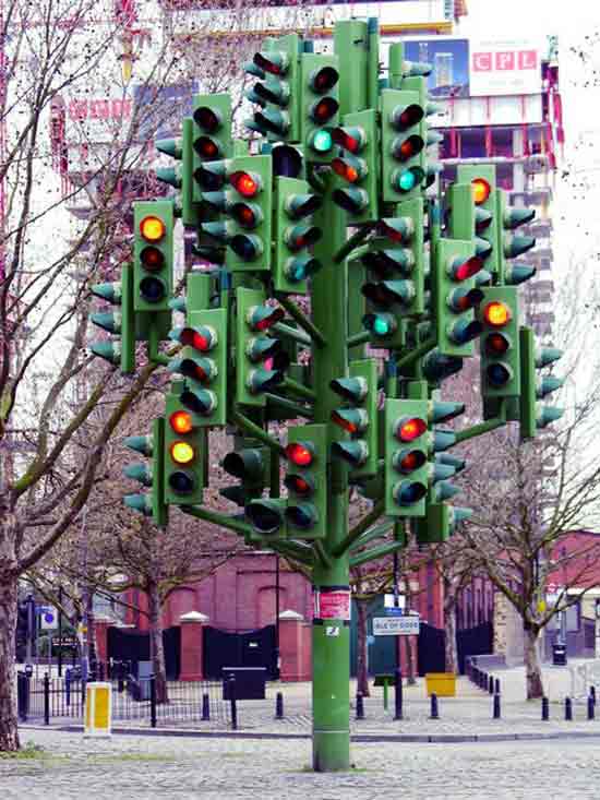 The Traffic Light Tree: Nature and Industry Combined The Traffic Light Tree: Nature and Industry Combined