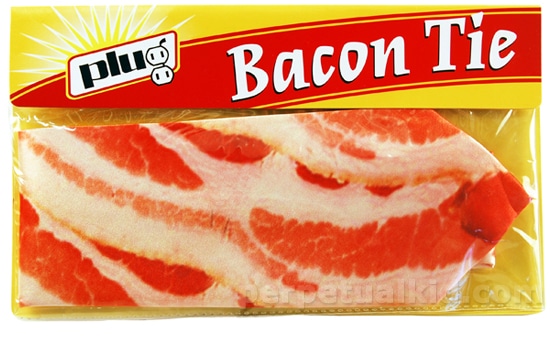 Lady Gaga Fashion: Wear The Baconized Tie And Get The Stares! Lady Gaga Fashion: Wear The Baconized Tie And Get The Stares!