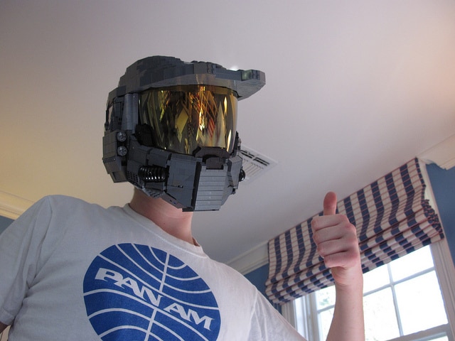 Unreal Wearable LEGO Halo Master Chief Helmet Unreal Wearable LEGO Halo Master Chief Helmet