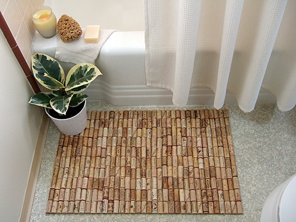Bath Mat: The Wonderful Recycled Use Of 175 Wine Corks Bath Mat: The Wonderful Recycled Use Of 175 Wine Corks