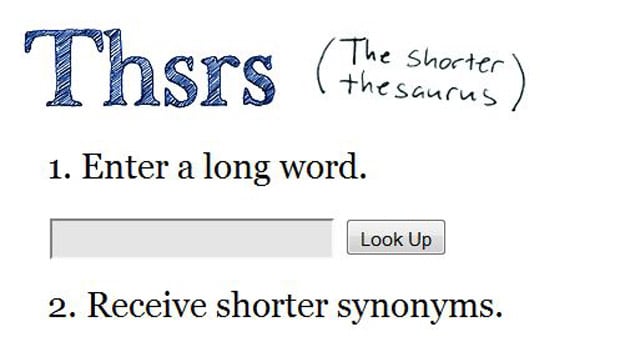 The Twitter Thesaurus: Gives You Shorter Synonyms