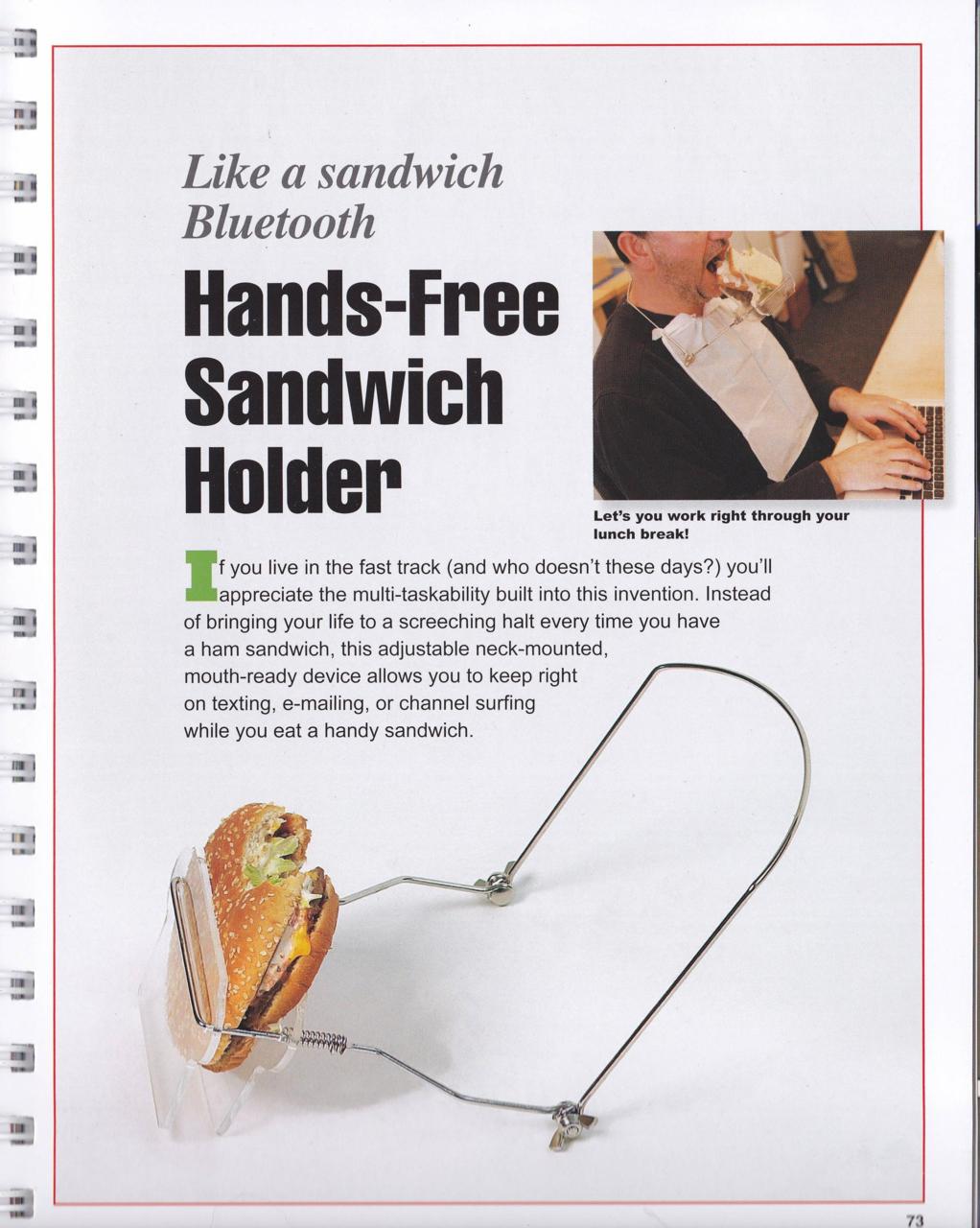 Hands-Free Sandwich Holder: When Working Is More Important