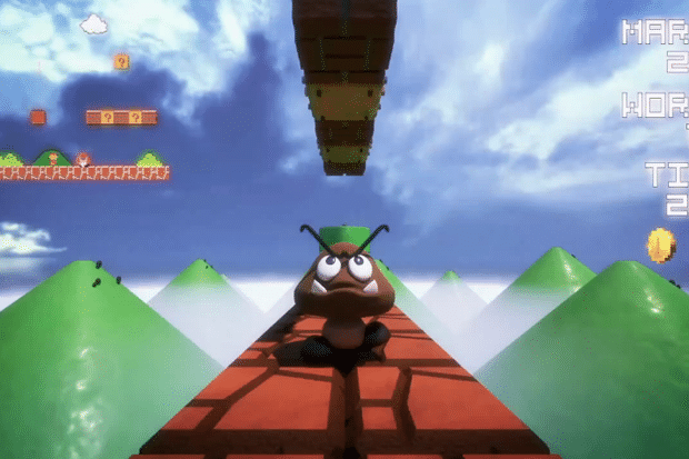 Super Mario As A First Person Shooter Game