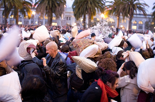 International Pillow Fight Day: Feathers Are Everywhere