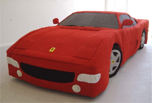 Yarn Ferrari: Carefully Knitted Using 12 Miles Of Yarn Yarn Ferrari: Carefully Knitted Using 12 Miles Of Yarn