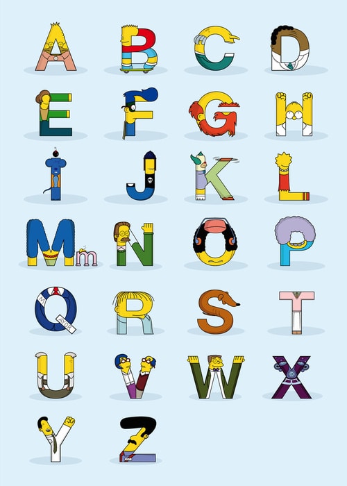 Simpsons Alphabet: Another Reason To Learn Your ABCs