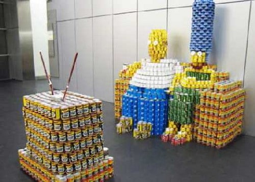 Canstruction: Insanely Retro Canned Food Sculptures Canstruction: Insanely Retro Canned Food Sculptures