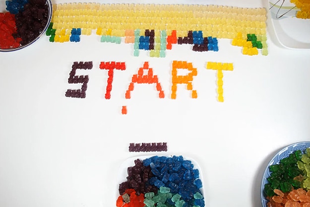 Retro Games Recreated: Gummy Bear Stop Motion Video Retro Games Recreated: Gummy Bear Stop Motion Video