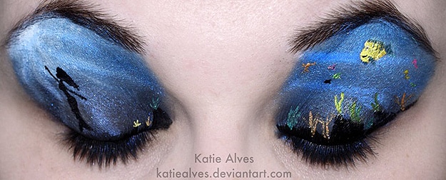 Eyelid Art: Nature & Movie Scenes Created On Eyelids