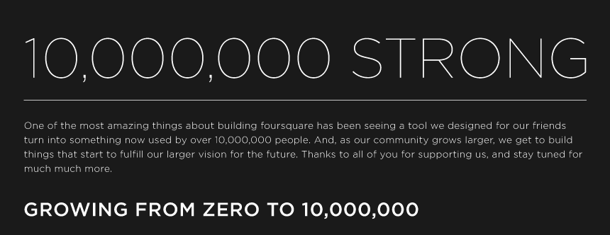 Foursquare Reaches 10 Million Members: The Animated Infographic
