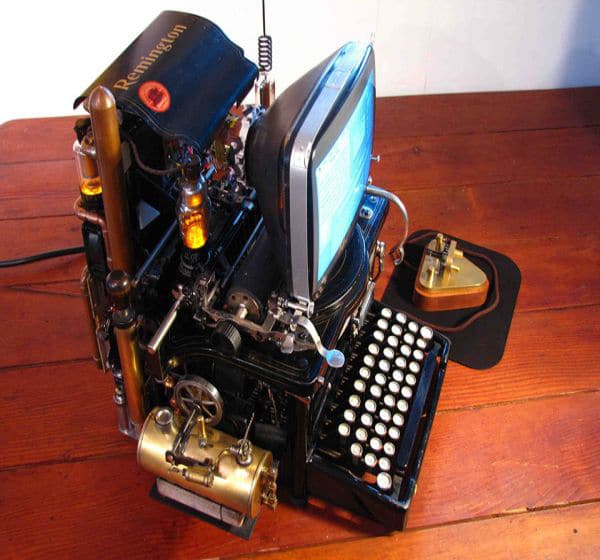 Steampunk Mac Uses A 140 Year Old Typewriter Steampunk Mac Uses A 140 Year Old Typewriter