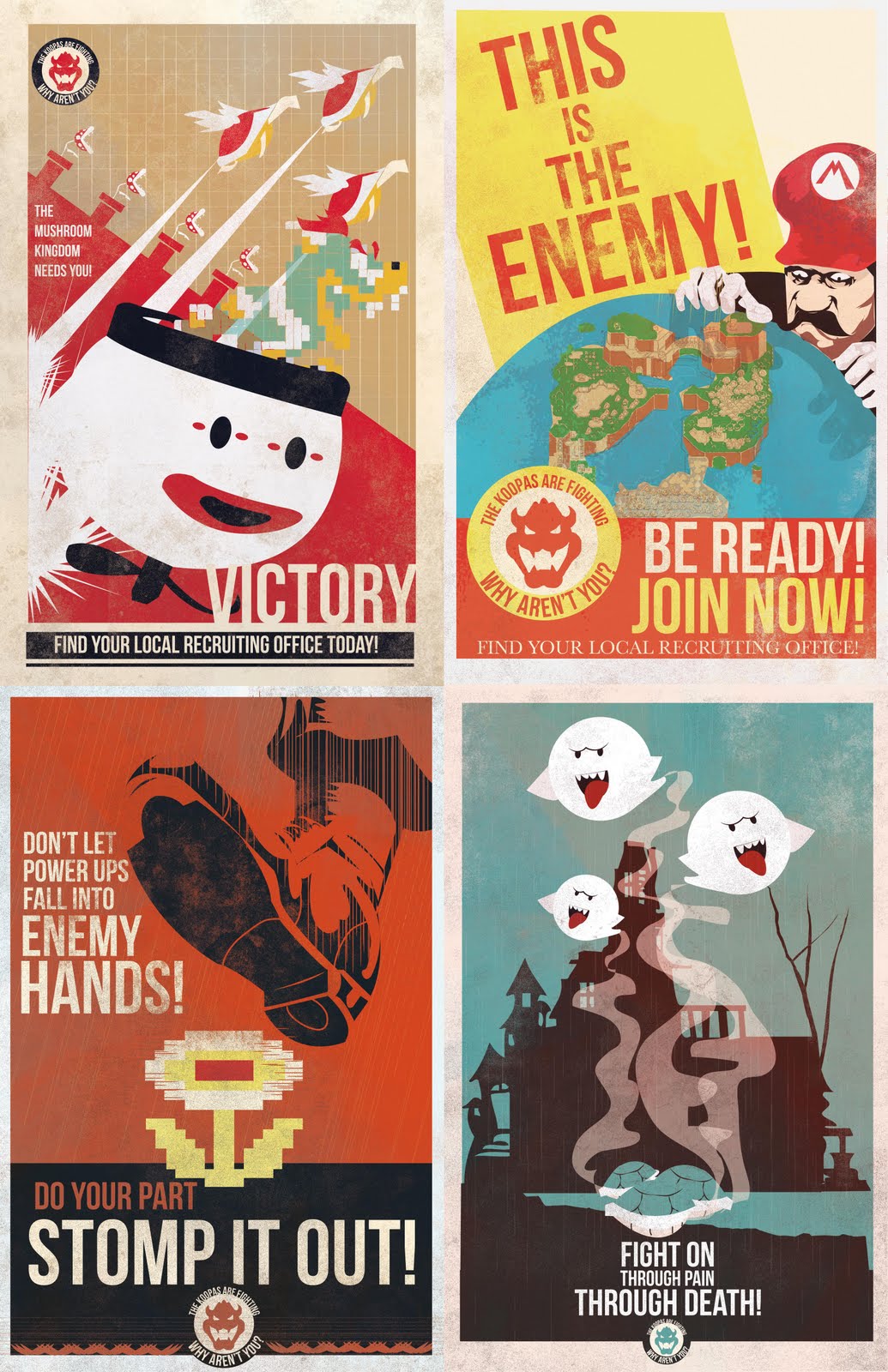 King Koopa’s Super Mario Propaganda Posters King Koopa’s Super Mario Propaganda Posters