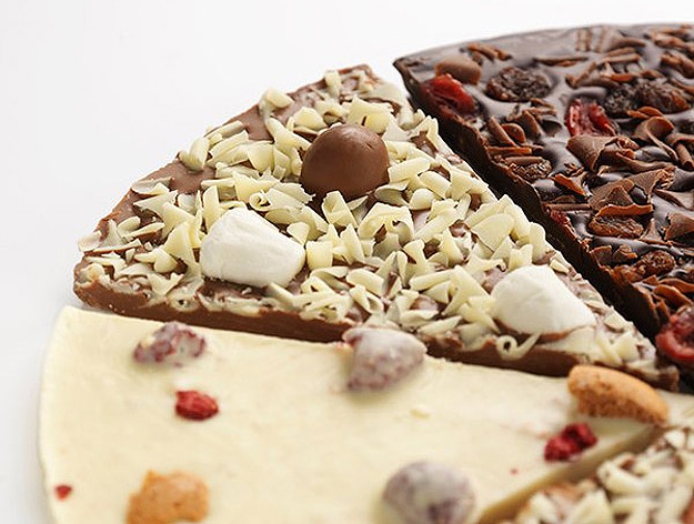 Slice Of Heaven: A Chocolate Pizza With Chocolate Toppings Slice Of Heaven: A Chocolate Pizza With Chocolate Toppings