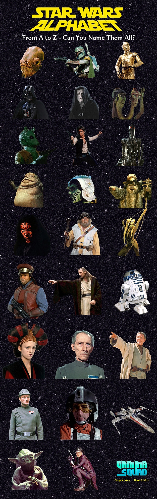 The Star Wars Alphabet Puzzle: Test Your Geek Trivia The Star Wars Alphabet Puzzle: Test Your Geek Trivia