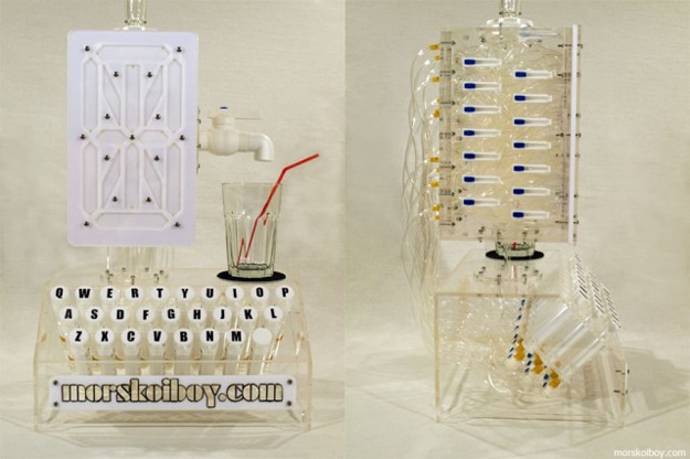 Taste Your Words: The Hydraulic Drink Mixing Typewriter
