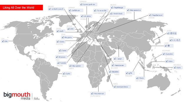 How To: Say Like On Facebook In Different Languages [Chart]