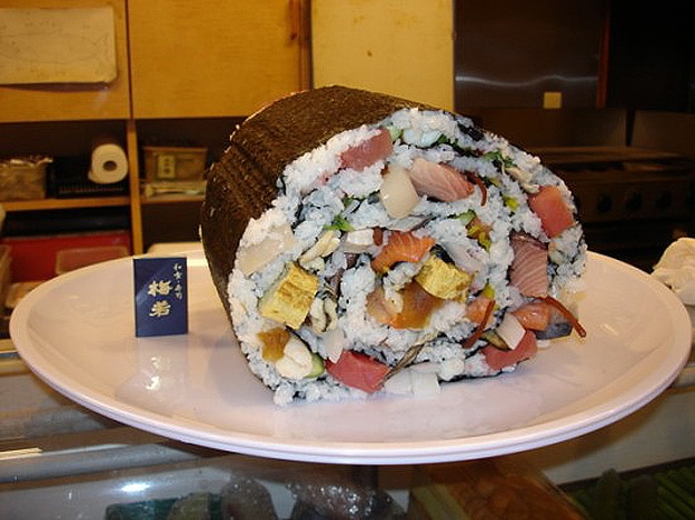 World’s Largest Piece Of Sushi On A Restaurant Menu World’s Largest Piece Of Sushi On A Restaurant Menu