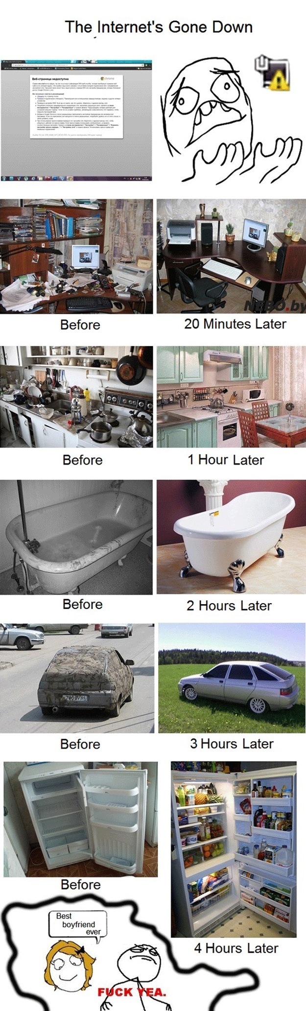 Your Life Before & After The Internet Goes Down [Humor]