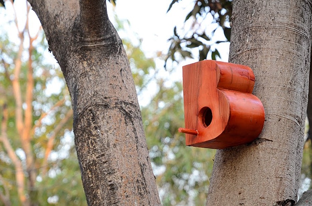 Living Typography: Simple Birdhouses Designed For Sparrows Living Typography: Simple Birdhouses Designed For Sparrows