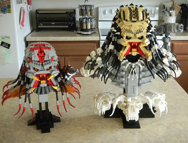 Epic Lego Predator Bust Totally Brags About Skulls Collected