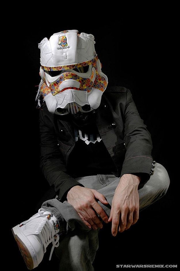 A Stunning Stormtrooper Helmet Created From Adidas Sneakers A Stunning Stormtrooper Helmet Created From Adidas Sneakers