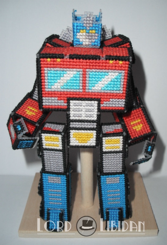 Cross-Stitched Optimus Prime Can Really Transform