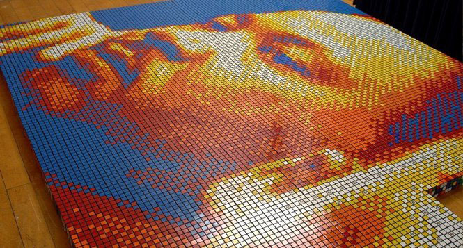 Martin Luther King, Jr. Portrait Made With 4,242 Rubik’s Cubes! Martin Luther King, Jr. Portrait Made With 4,242 Rubik’s Cubes!