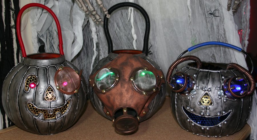 Brilliant Steampunk Trick Or Treat Buckets Brilliant Steampunk Trick Or Treat Buckets