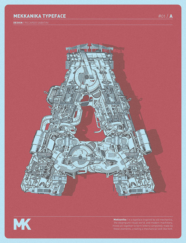 Mekkanika: Most Intricate Steampunk Typeface In The World