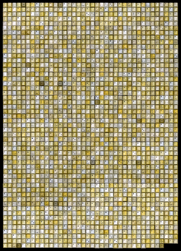 Typographic Calendar Created With 2,012 Recycled Keyboard Keys Typographic Calendar Created With 2,012 Recycled Keyboard Keys