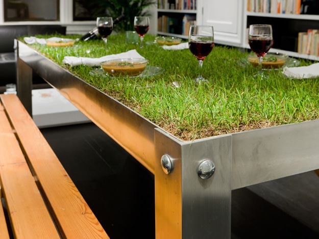 Inspiration: An Indoor Picnic Table Created With Real Grass Inspiration: An Indoor Picnic Table Created With Real Grass
