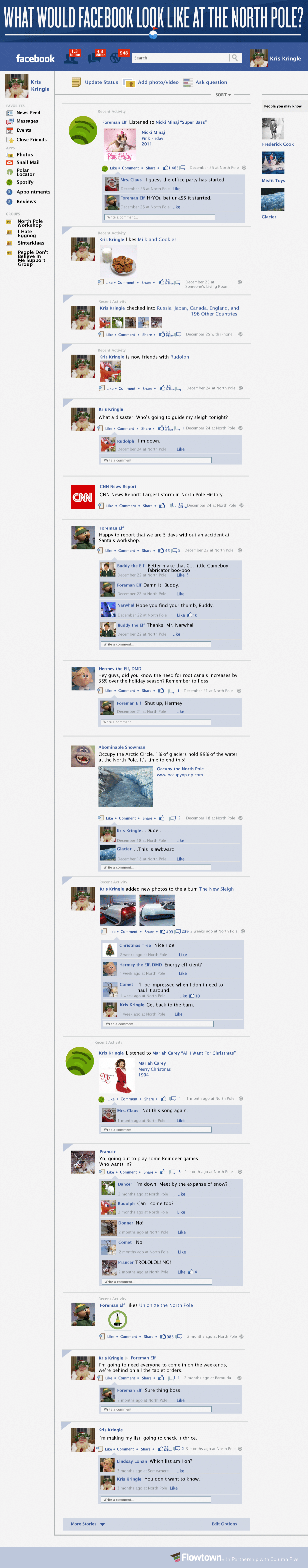 What Facebook Would Look Like At The North Pole What Facebook Would Look Like At The North Pole