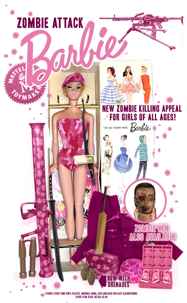 Zombie Attack Barbie: Comes With Grenades & Bazooka