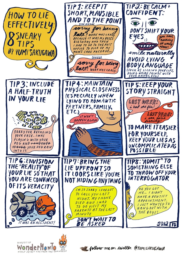 8 Diabolical & Devious Tips For Lying Effectively [Chart]