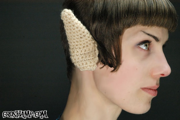 Finally! Crocheted Vulcan Ears To Cover Our Lame Human Ears Finally! Crocheted Vulcan Ears To Cover Our Lame Human Ears