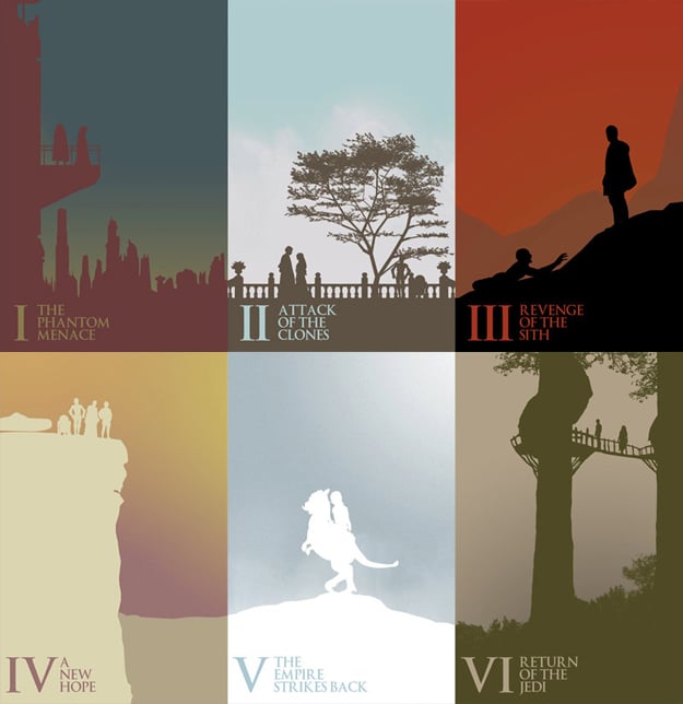 Creative Star Wars Posters in Silhouette