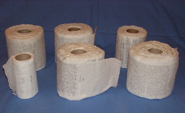 Moby Dick Typed On 6 Rolls Of Toilet Paper