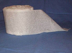 Story Typed On Bathroom Paper