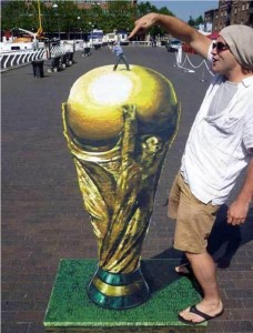 tiny person big statue