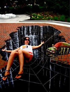 spider crevice hanging person